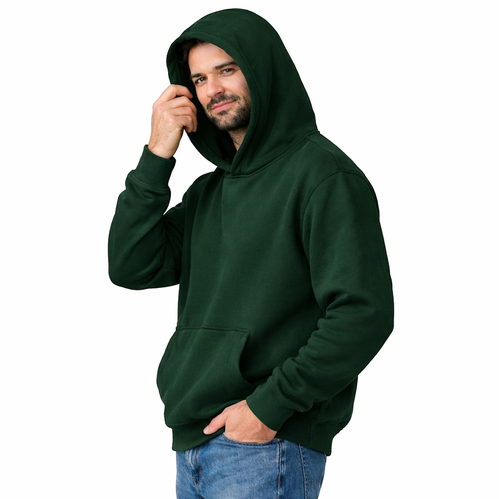 Dark Green Basic Hoodie