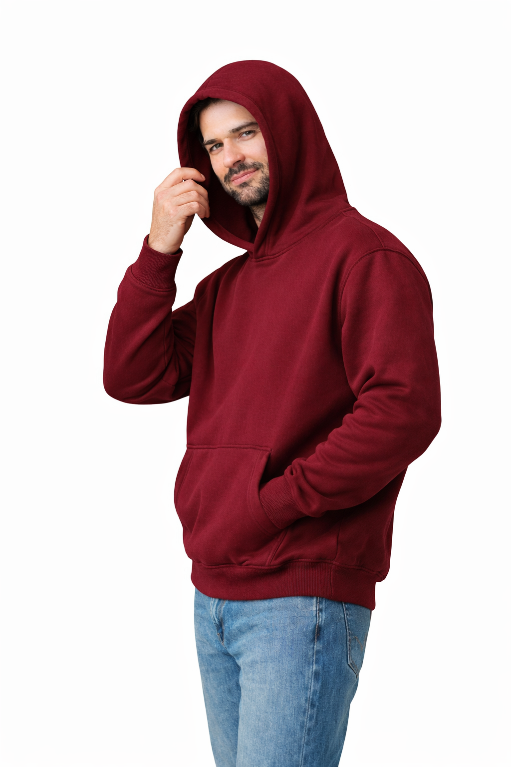 Burgundy Basic Hoodie