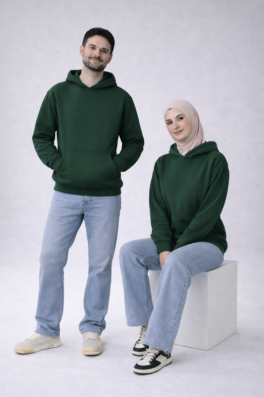 Dark Green Basic Hoodie